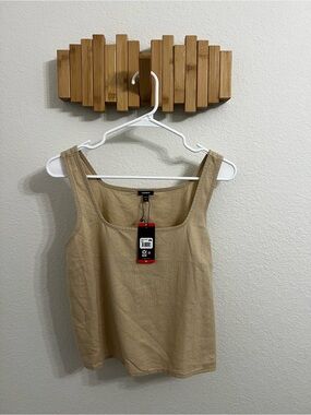 Express Beige Scoop-Neck Tank Top
